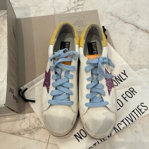 Superstar sneakers glitter purple star sz 42 converse